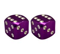 cyclingcolors 2X Bouchon de Valve Capuchon Forme dé Aluminium Schrader Pneu vélo Moto Auto Voiture Quad Trottinette, Violet