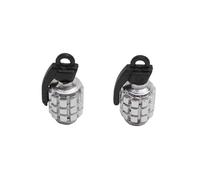 cyclingcolors 2X Bouchon de Valve Voiture Moto Scooter vélo Universel Schrader, Argent