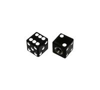 cyclingcolors 2X Bouchon de Valve Voiture Moto Scooter vélo Universel Schrader, dé Noire