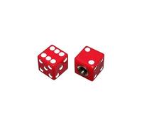 cyclingcolors 2X Bouchon de Valve Voiture Moto Scooter vélo Universel Schrader, dé Rouge