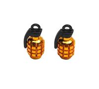 cyclingcolors 2X Bouchon de Valve Voiture Moto Scooter vélo Universel Schrader, Jaune Or