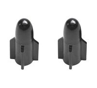 cyclingcolors 2X Bouchon de Valve Voiture Moto Scooter vélo Universel Schrader, Rocket Aluminium Noir