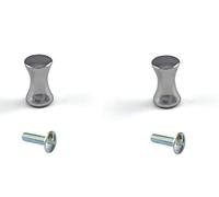 cyclingcolors 2x bouton de meuble à visser 15mm acier chromé brillant porte tiroir cuisine salle de bain design moderne
