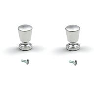 cyclingcolors 2x bouton de meuble à visser 15mm acier satin chromé porte tiroir cuisine salle de bain design moderne