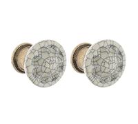 cyclingcolors 2x bouton de tiroir finition laiton porcelaine céramique motif 33 mm meuble vintage antique style porte poignée commode armoire maison avec vis