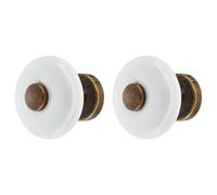 cyclingcolors 2x bouton de tiroir porcelaine céramique 30 mm insert laiton marron patiné meuble vintage antique style porte poignée commode armoire maison avec vis