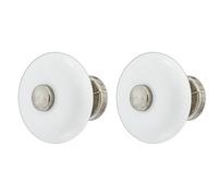 cyclingcolors 2x bouton de tiroir porcelaine céramique finition nickel 35 mm meuble vintage antique style porte poignée commode armoire maison avec vis