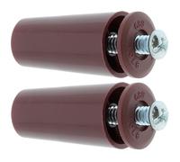 cyclingcolors 2x Butée d'arrêt de lame finale de volet roulant cône Ø22mm longueur 40mm en PVC avec rondelle et vis Store Fenêtre Enroulement Déroulement Coffre Universel, rouge foncé