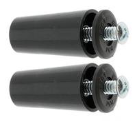 cyclingcolors 2x Butée d'arrêt de lame finale de volet roulant cône Ø22mm longueur 40mm en PVC avec rondelle et vis Store Fenêtre Enroulement Déroulement Coffre Universel, noir