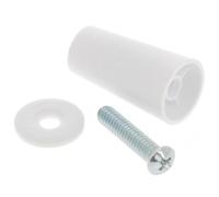cyclingcolors 2x Butée d'arrêt de lame finale de volet roulant cône Ø22mm longueur 40mm en PVC avec rondelle et vis Store Fenêtre Enroulement Déroulement Coffre Universel, blanc