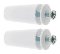 cyclingcolors 2x Butée d'arrêt de lame finale de volet roulant cône Ø22mm longueur 60mm en PVC avec rondelle et vis Store Fenêtre Enroulement Déroulement Coffre Universel, blanc