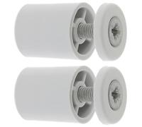 cyclingcolors 2x Butée d'arrêt de lame finale de volet roulant ronde 25mm Ø22mm en PVC avec rondelle et vis Store Fenêtre Enroulement Déroulement Coffre Menuiserie, gris clair