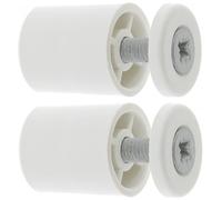cyclingcolors 2x Butée d'arrêt de lame finale de volet roulant ronde 25mm Ø22mm en PVC avec rondelle et vis Store Fenêtre Enroulement Déroulement Coffre Menuiserie, blanc