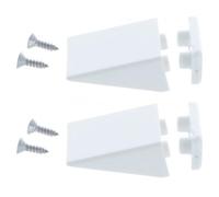 cyclingcolors 2x Butée d'arrêt de volet roulant triangulaire 40mm avec contreplaque et vis Store Fenêtre Equerre Enroulement Déroulement Coffre Menuiserie, blanc