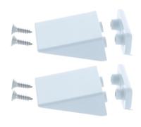 cyclingcolors 2x Butée d'arrêt de volet roulant triangulaire 40mm avec contreplaque et vis Store Fenêtre Equerre Enroulement Déroulement Coffre Menuiserie, gris clair