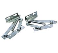 cyclingcolors 2x Charnière ferrure de levage 75° à ressort 140N pour porte pliante acier nickelé à visser Armoire Placard Meuble Compas Support
