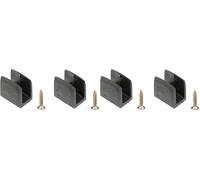 cyclingcolors 2x clip bloqueur de manivelle volet roulant noir support guide manette plastique 15mm - 18mm universel fenêtre mur à visser (Lot de 2)