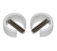 cyclingcolors 2x Clip de fixation avec goupille Ø 4mm pour manivelle volet roulant Ø 15mm extérieur couleur blanc Fenêtre Store Ouverture Fermeture Clipsage