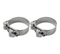cyclingcolors 2x Collier échappement serrage compatible avec 40-43mm lg 20mm acier inoxydable A2 AISI304 pot silencieux fixation tuyau tube collecteur jonction moto voiture mobylette scooter