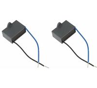 cyclingcolors 2x Condensateur CBB61 2uF 450V 2 fils 100mm moteur électrique démarrage compresseur pompe à eau