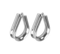cyclingcolors 2x Cosse Coeur Câble en Acier Galvanisé Manchon de Serrage Serre-Câble Protection Fixation Corde Gréement Nautique Marine Bâtiment, 16mm
