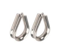 cyclingcolors 2x Cosse Coeur Câble en Acier Inoxydable A4 Manchon de Serrage Serre-Câble Protection Fixation Corde Gréement Nautique Marine Bâtiment, 8mm
