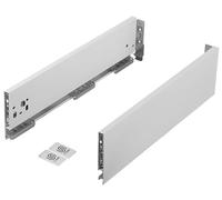 cyclingcolors 2x côtés de tiroir (droit + gauche), coulisse, guide, glissière, meuble, porte, cuisine, salle de bain, panneau 18mm, hauteur 121mm, longueur 400mm, blanc