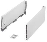 cyclingcolors 2x côtés de tiroir (droit + gauche), coulisse, guide, glissière, meuble, porte, cuisine, salle de bain, panneau 16mm, hauteur 185mm, longueur 450mm, blanc