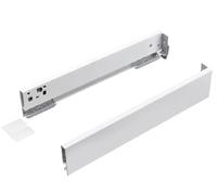 cyclingcolors 2x côtés de tiroir (droit + gauche), coulisse, guide, glissière, meuble, porte, cuisine, salle de bain, panneau 16mm, hauteur 89mm, longueur 350mm, blanc