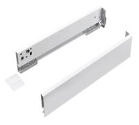 cyclingcolors 2x côtés de tiroir (droit + gauche), coulisse, guide, glissière, meuble, porte, cuisine, salle de bain, panneau 16mm, hauteur 89mm, longueur 600mm, blanc