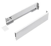 cyclingcolors 2x côtés de tiroir (droit + gauche), coulisse, guide, glissière, meuble, porte, cuisine, salle de bain, panneau 16mm, hauteur 89mm, longueur 400mm, blanc