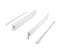 cyclingcolors 2x coulisse à galets avec côtés pour tiroir bois meuble rail glissière à rouleaux, hauteur 86mm, longueur 300mm, 25kg, blanc