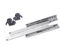 cyclingcolors 2x coulisse à sortie totale cachée invisible meuble tiroir rail glissière avec ferrure, longueur 550mm, 30kg, avec amortisseur et mouvement synchronisé