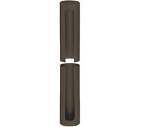 cyclingcolors 2x Couvre gond cache paumelle fenêtre porte portail Charnière Capuchon Protection Meuble Douille, 20mm marron longueur 118mm plastique