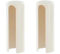 cyclingcolors 2x Couvre gond cache paumelle pour fenêtre porte portail en plastique Cache Charnière Capuchon Protection Tube Meuble Douille Décorative Fiche Vantail, Ø16mm hauteur 43mm blanc