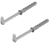 cyclingcolors 2x crochet M6 à visser 5,8mm x 80mm + 2x chevilles 60mm ferrure suspension armoire meuble étagère gond piton