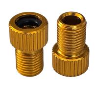 cyclingcolors 2X Embout Adaptateur raccord connecteur Pompe vélo Valve Presta Dunlop Schrader Chambre à air Pneu compresseur, Jaune