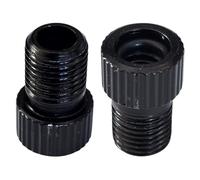 cyclingcolors 2X Embout Adaptateur raccord connecteur Pompe vélo Valve Presta Dunlop Schrader Chambre à air Pneu compresseur, Noir