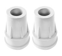 cyclingcolors 2X Embout de Canne Marche béquille bâton déambulateur Tube Rond 18mm antidérapant renforcé avec Insert Renfort métallique randonnée Caoutchouc, Blanc