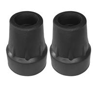 cyclingcolors 2X Embout de Canne Marche béquille bâton déambulateur Tube Rond 22mm antidérapant renforcé avec Insert Renfort métallique randonnée Caoutchouc, Noir