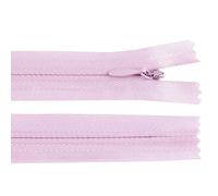 cyclingcolors 2x Fermeture éclair N°3 20 cm invisible tirette curseur polyester extrémité ouverte maille glissière vêtement couture mercerie veste manteau, violet clair