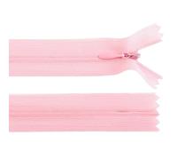 cyclingcolors 2x Fermeture éclair N°3 40 cm invisible tirette curseur polyester dederon extrémité ouverte maille glissière vêtement couture mercerie veste manteau, rose clair