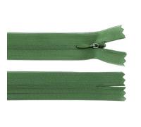 cyclingcolors 2x Fermeture éclair N°3 40 cm invisible tirette curseur polyester dederon extrémité ouverte maille glissière vêtement couture mercerie veste manteau, vert bouteille