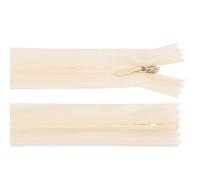 cyclingcolors 2x Fermeture éclair N°3 40 cm invisible tirette curseur polyester dederon extrémité ouverte maille glissière vêtement couture mercerie veste manteau, coquillage