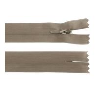 cyclingcolors 2x Fermeture éclair N°3 50 cm invisible tirette curseur polyester dederon extrémité ouverte maille glissière vêtement couture mercerie veste manteau, beige foncé