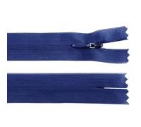 cyclingcolors 2x Fermeture éclair N°3 50 cm invisible tirette curseur polyester dederon extrémité ouverte maille glissière vêtement couture mercerie veste manteau, bleu marin