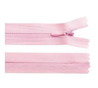 cyclingcolors 2x Fermeture éclair N°3 50 cm invisible tirette curseur polyester extrémité ouverte maille glissière vêtement couture mercerie veste manteau, rose clair