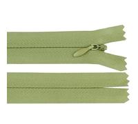 cyclingcolors 2x Fermeture éclair N°3 50 cm invisible tirette curseur polyester extrémité ouverte maille glissière vêtement couture mercerie veste manteau, vert foncé