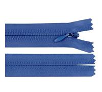 cyclingcolors 2x Fermeture éclair N°3 50 cm invisible tirette curseur polyester extrémité ouverte maille glissière vêtement couture mercerie veste manteau, bleu jeans foncé