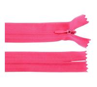 cyclingcolors 2x Fermeture éclair N°3 60 cm invisible tirette curseur polyester dederon extrémité ouverte maille glissière vêtement couture mercerie veste manteau, rose vif